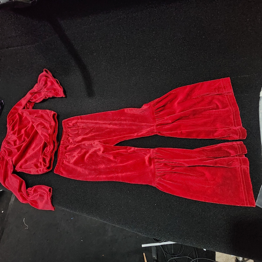 Red Velvet Two-Piece Set